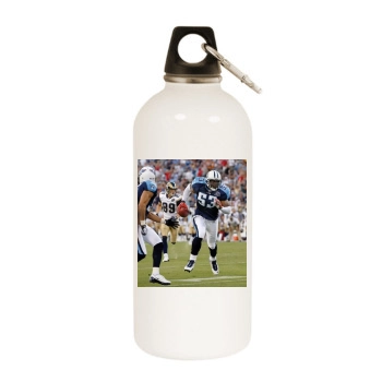 Tennessee Titans White Water Bottle With Carabiner