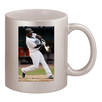 Florida Marlins 11oz Metallic Silver Mug