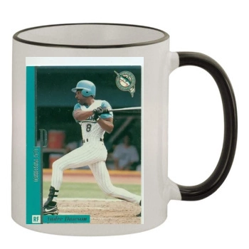 Florida Marlins 11oz Colored Rim & Handle Mug