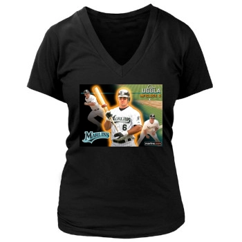 Florida Marlins Women's Deep V-Neck TShirt