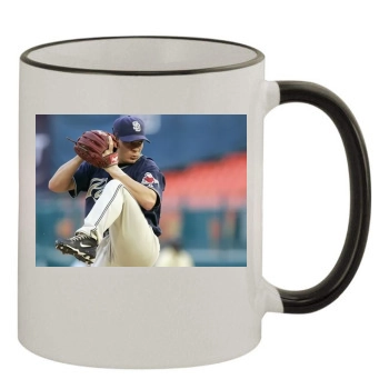 Tampa Bay Rays 11oz Colored Rim & Handle Mug