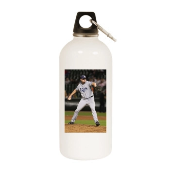 Tampa Bay Rays White Water Bottle With Carabiner