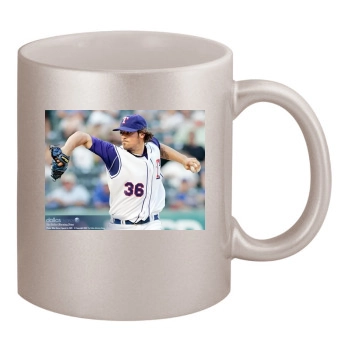 Texas Rangers 11oz Metallic Silver Mug