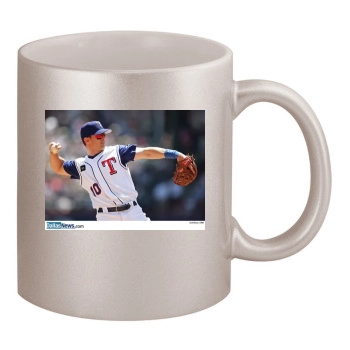 Texas Rangers 11oz Metallic Silver Mug