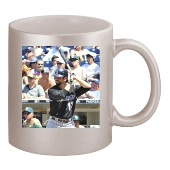 Todd Helton 11oz Metallic Silver Mug