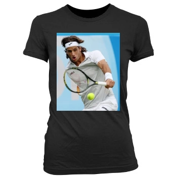 Feliciano Lopez Women's Junior Cut Crewneck T-Shirt