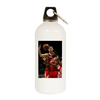 Houston Rockets White Water Bottle With Carabiner