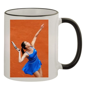 Jelena Jankovic 11oz Colored Rim & Handle Mug