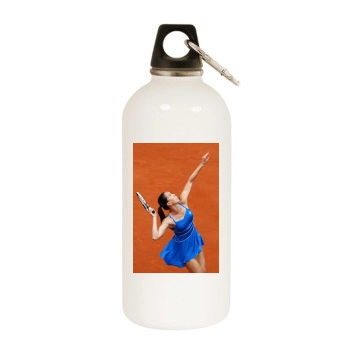 Jelena Jankovic White Water Bottle With Carabiner