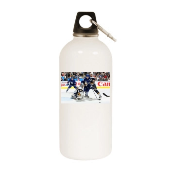 Toronto Maple Leafs White Water Bottle With Carabiner