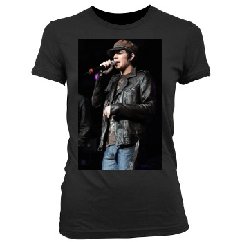 Adam Lambert Women's Junior Cut Crewneck T-Shirt