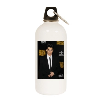 Adam Lambert White Water Bottle With Carabiner