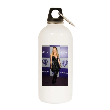 Amy Smart White Water Bottle With Carabiner