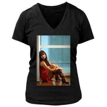 Arielle Kebbel Women's Deep V-Neck TShirt