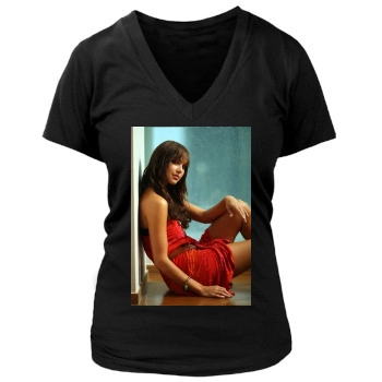 Arielle Kebbel Women's Deep V-Neck TShirt