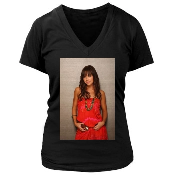 Arielle Kebbel Women's Deep V-Neck TShirt