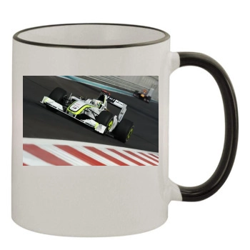 F1 11oz Colored Rim & Handle Mug