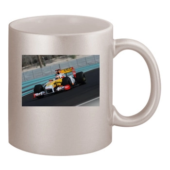 F1 11oz Metallic Silver Mug