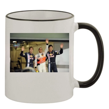 F1 11oz Colored Rim & Handle Mug