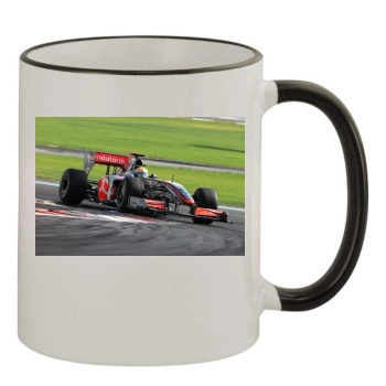 F1 11oz Colored Rim & Handle Mug