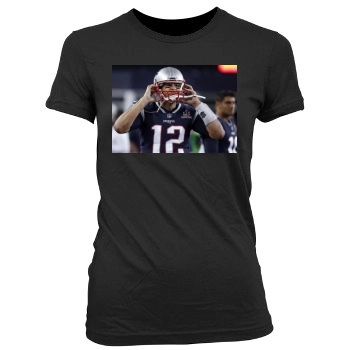 Tom Brady Women's Junior Cut Crewneck T-Shirt