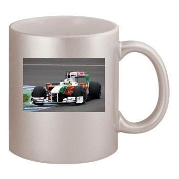 F1 11oz Metallic Silver Mug