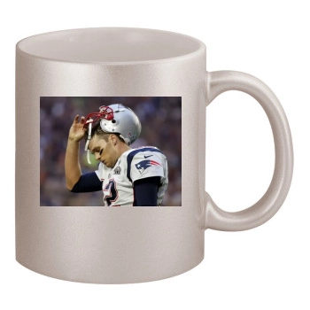 Tom Brady 11oz Metallic Silver Mug