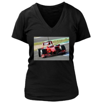 F1 Women's Deep V-Neck TShirt