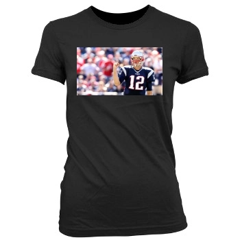 Tom Brady Women's Junior Cut Crewneck T-Shirt