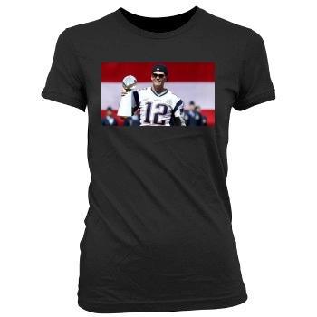 Tom Brady Women's Junior Cut Crewneck T-Shirt