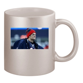 Tom Brady 11oz Metallic Silver Mug