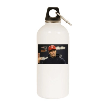 Tom Brady White Water Bottle With Carabiner