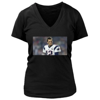 Tom Brady Women's Deep V-Neck TShirt