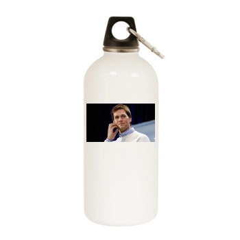 Tom Brady White Water Bottle With Carabiner