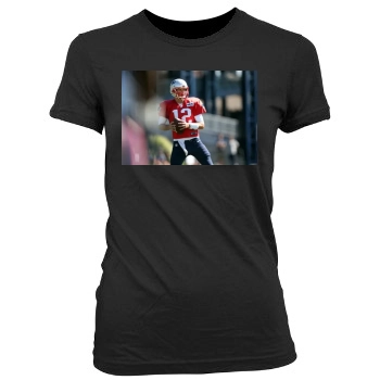 Tom Brady Women's Junior Cut Crewneck T-Shirt