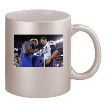 Tom Brady 11oz Metallic Silver Mug