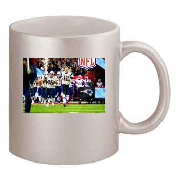 Tom Brady 11oz Metallic Silver Mug