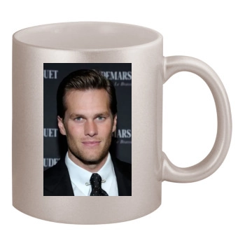 Tom Brady 11oz Metallic Silver Mug