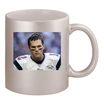 Tom Brady 11oz Metallic Silver Mug