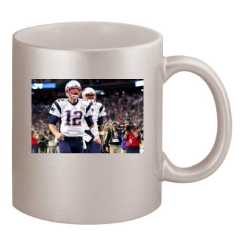 Tom Brady 11oz Metallic Silver Mug