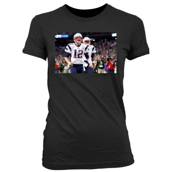 Tom Brady Women's Junior Cut Crewneck T-Shirt