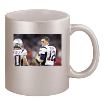 Tom Brady 11oz Metallic Silver Mug