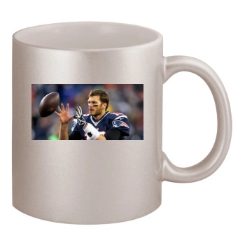 Tom Brady 11oz Metallic Silver Mug