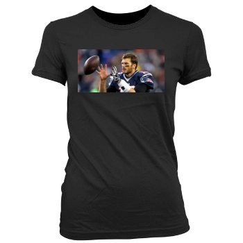 Tom Brady Women's Junior Cut Crewneck T-Shirt