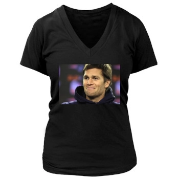 Tom Brady Women's Deep V-Neck TShirt