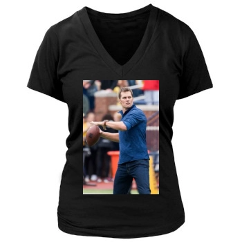 Tom Brady Women's Deep V-Neck TShirt