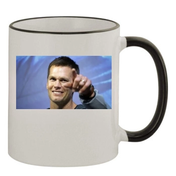 Tom Brady 11oz Colored Rim & Handle Mug