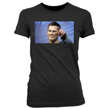 Tom Brady Women's Junior Cut Crewneck T-Shirt