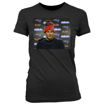 Tom Brady Women's Junior Cut Crewneck T-Shirt