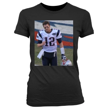 Tom Brady Women's Junior Cut Crewneck T-Shirt